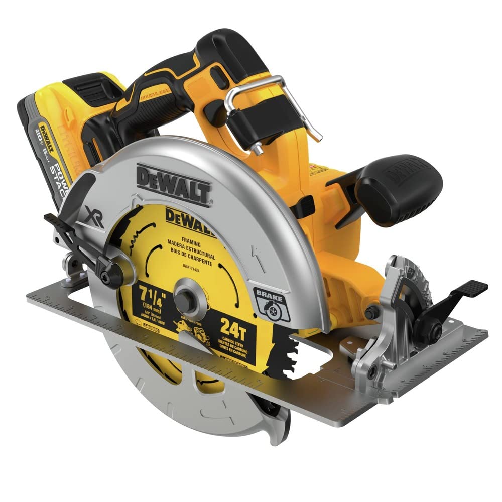 DEWALT 20V MAX Circular Saw, Cordless, 7-1/4 inch, Battery and Charger Included (DCS570H1)