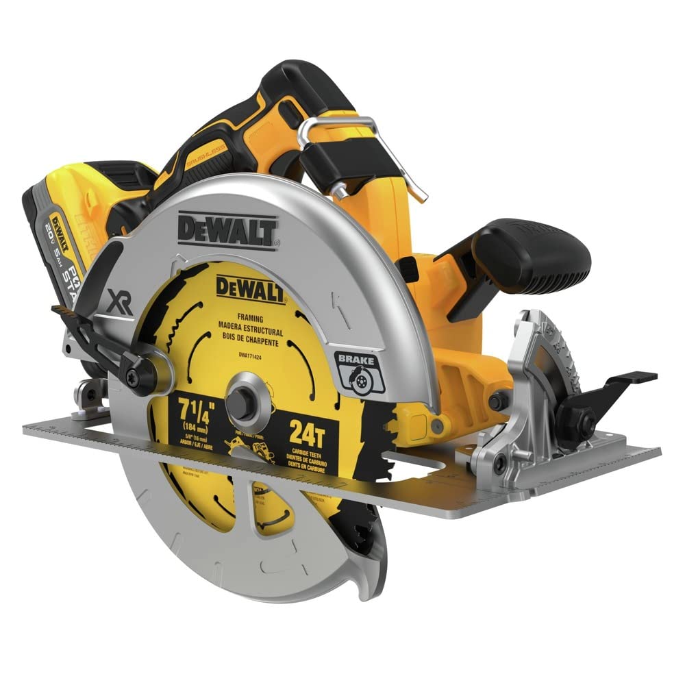DEWALT 20V MAX Circular Saw, Cordless, 7-1/4 inch, Battery and Charger Included (DCS570H1)