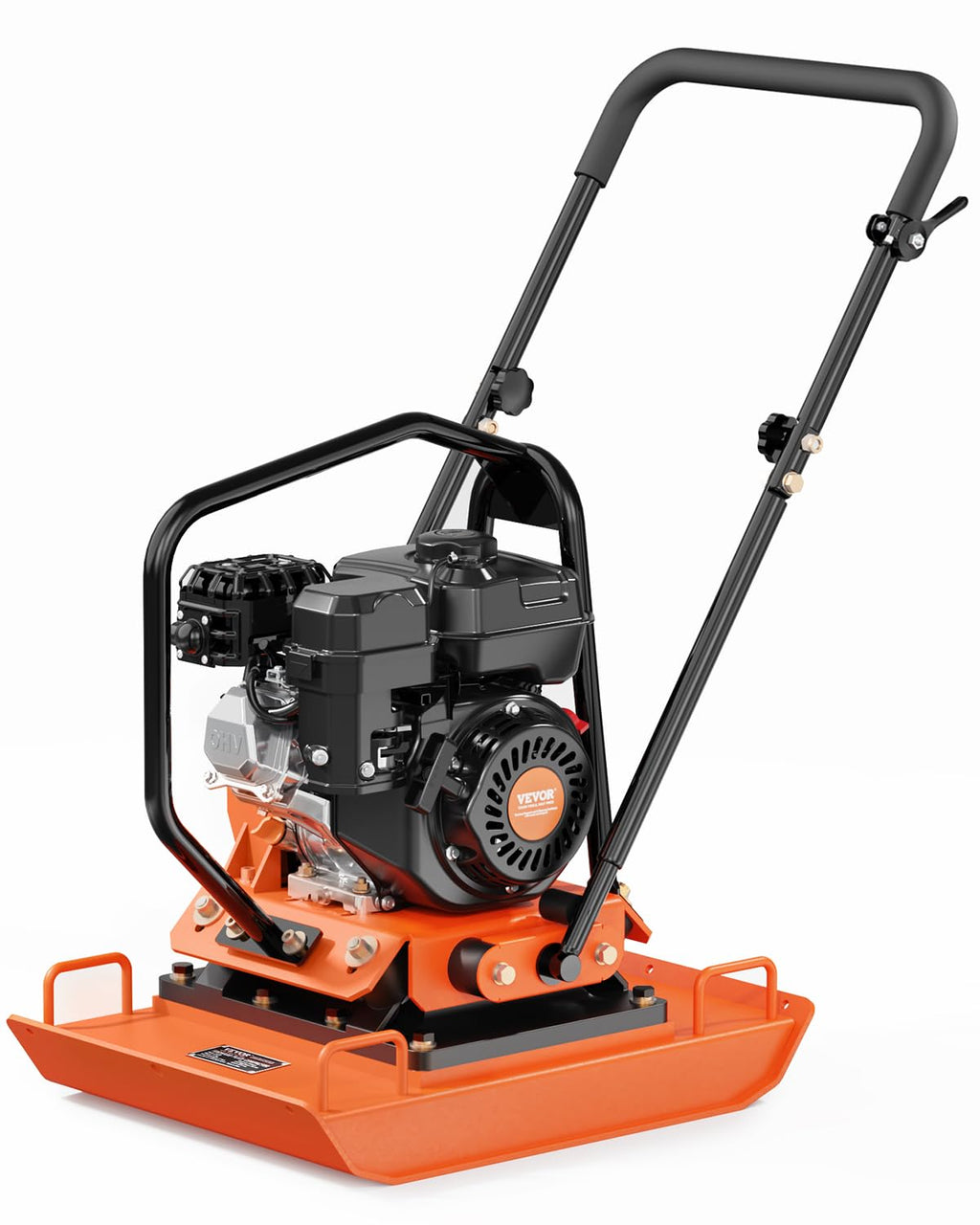 VEVOR Plate Compactor, 7.0 HP Gas Engine, 4451.22 lbf Vibration Compaction Force, 432 sq. in Plate, 5400 RPM Power Tamper, Ground Compactor Rammer for Dirt, Gravel, Asphalt, Foundation, EPA Compliant