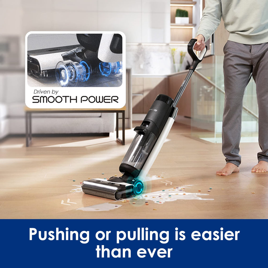 Tineco Floor ONE S7 Pro Smart Cordless Wet Dry Vacuum Cleaner, Long Runtime, Great for Sticky Messes, Self-Cleaning, 158℉Hot Air FlashDrying, Dual-Sided Edge Cleaning, Extended Battery Lifespan