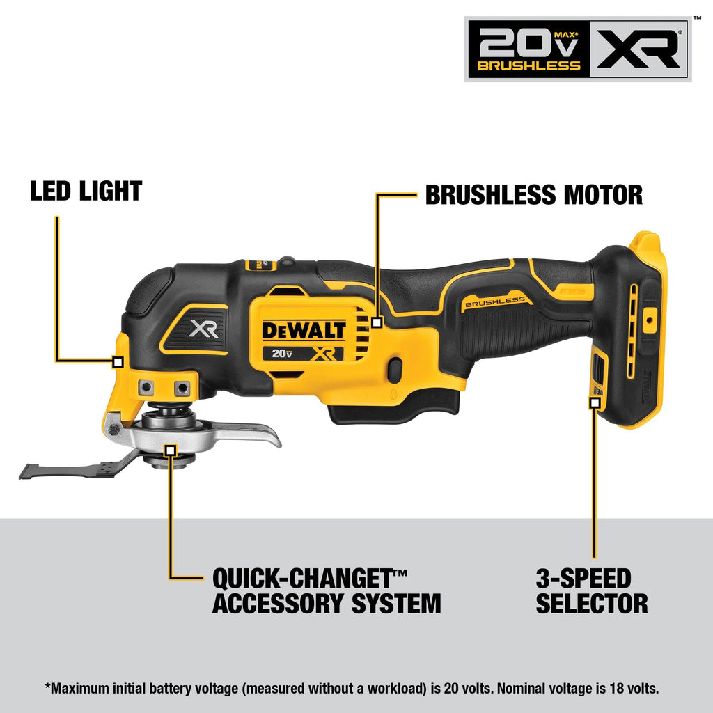 DEWALT 20V MAX 7-Tool Combo Kit, Includes Cordless Drill, Impact Driver, Reciprocating Saw, Circular Saw, Oscillating Tool, Random Orbital Sander, Jigsaw, 5Ah Battery and Charger (DCK751P1)