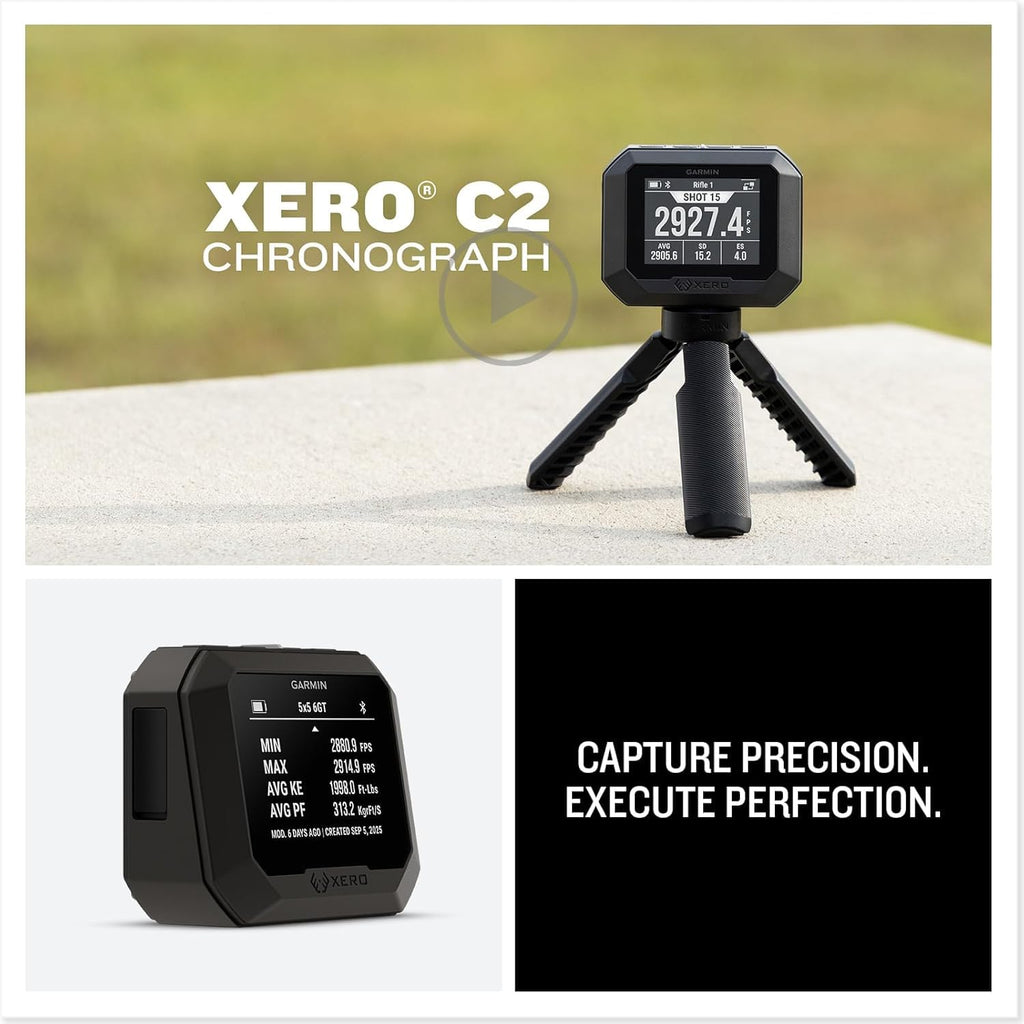 PlayBetter Garmin Xero C2 Chronograph Bundle - Compact & Reliable, 6 Hour Battery Life - Tracks Up to 10 Shots Per Second, from 100 to 5000 FPS 5000mAh Portable Charger