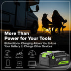 Greenworks 24V Brushless 10PC TOOL, Drill+Impact Driver+Circular Saw+Recip Saw+Jig Saw+Sander+Light+Multi-Tool+Nailer+Grinder (2) 4.0Ah+2.0Ah Batteries (24,000mAh PB) USB-C Charger, High Efficiency