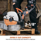 Evolution R14DCT 14” Electric Concrete Saw | High-Torque 20A Motor | 5-1/8” Cut Depth | Auto ON/OFF Dust Suppression | No Gas, Low Maintenance | 14” Diamond Blade | Heavy-Duty | 20A Plug