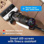 Tineco Floor ONE S7 Pro Smart Cordless Wet Dry Vacuum Cleaner, Long Runtime, Great for Sticky Messes, Self-Cleaning, 158℉Hot Air FlashDrying, Dual-Sided Edge Cleaning, Extended Battery Lifespan