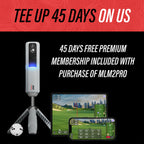 Rapsodo MLM2PRO Launch Monitor Golf Simulator | Swing Trainer & Shot Tracker for Home & Driving Range | Golf Training Aid (3 Chrome Tour Balls)
