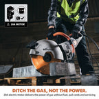 Evolution R14DCT 14” Electric Concrete Saw | High-Torque 20A Motor | 5-1/8” Cut Depth | Auto ON/OFF Dust Suppression | No Gas, Low Maintenance | 14” Diamond Blade | Heavy-Duty | 20A Plug
