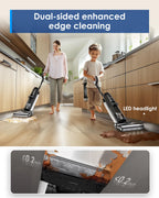 Tineco Floor ONE S7 Pro Smart Cordless Wet Dry Vacuum Cleaner, Long Runtime, Great for Sticky Messes, Self-Cleaning, 158℉Hot Air FlashDrying, Dual-Sided Edge Cleaning, Extended Battery Lifespan