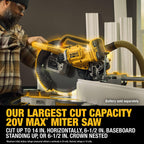 DEWALT 20V MAX XR 12 inch Double Bevel Sliding Miter Saw, Cordless, Tool Only (DCS785B)